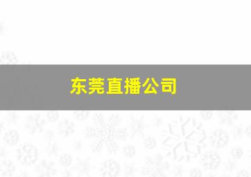 东莞直播公司