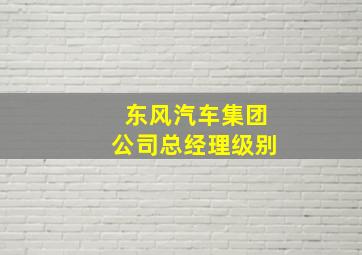 东风汽车集团公司总经理级别