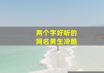 两个字好听的网名男生冷酷