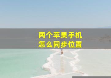 两个苹果手机怎么同步位置