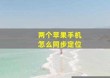 两个苹果手机怎么同步定位