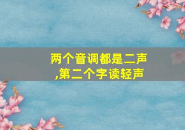 两个音调都是二声,第二个字读轻声