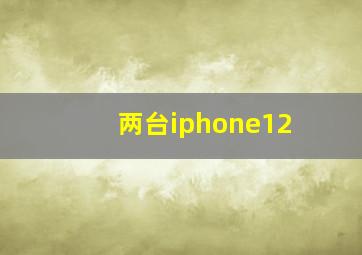 两台iphone12