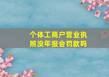 个体工商户营业执照没年报会罚款吗