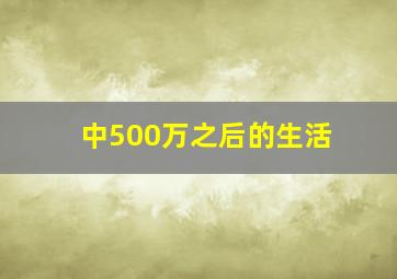 中500万之后的生活