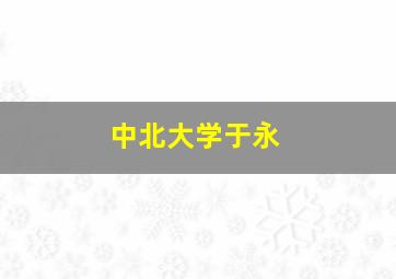 中北大学于永