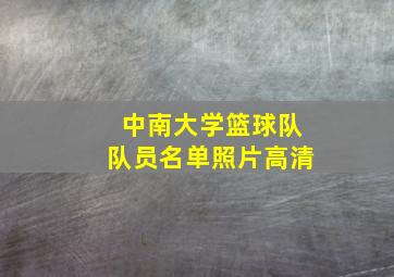 中南大学篮球队队员名单照片高清