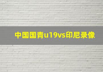 中国国青u19vs印尼录像