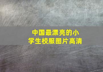 中国最漂亮的小学生校服图片高清