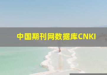 中国期刊网数据库CNKI