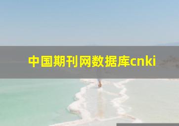 中国期刊网数据库cnki