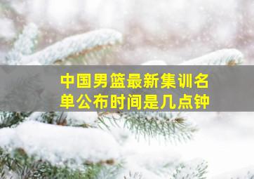 中国男篮最新集训名单公布时间是几点钟