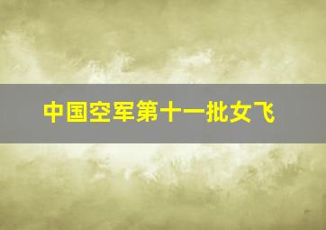 中国空军第十一批女飞