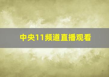 中央11频道直播观看