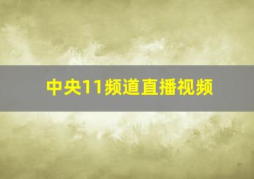 中央11频道直播视频