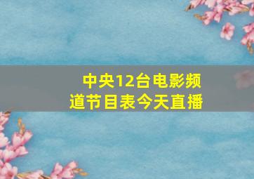 中央12台电影频道节目表今天直播