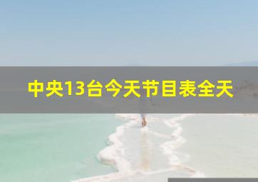 中央13台今天节目表全天