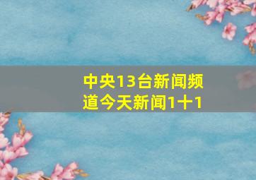 中央13台新闻频道今天新闻1十1