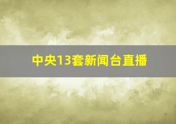 中央13套新闻台直播