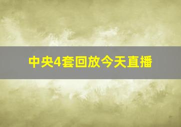 中央4套回放今天直播