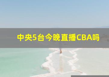 中央5台今晚直播CBA吗