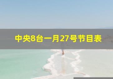 中央8台一月27号节目表