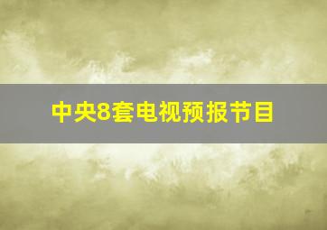 中央8套电视预报节目