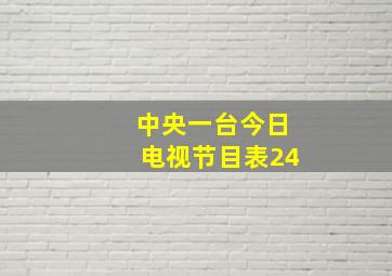 中央一台今日电视节目表24