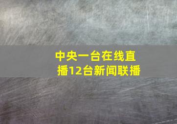 中央一台在线直播12台新闻联播