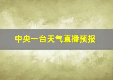 中央一台天气直播预报