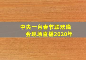 中央一台春节联欢晚会现场直播2020年