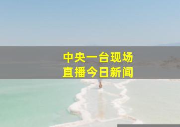 中央一台现场直播今日新闻