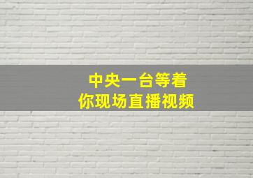 中央一台等着你现场直播视频