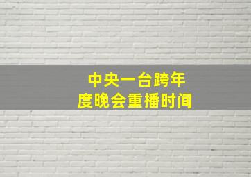 中央一台跨年度晚会重播时间