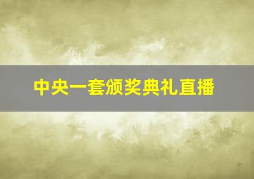 中央一套颁奖典礼直播