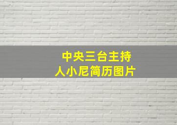 中央三台主持人小尼简历图片