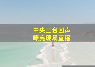 中央三台回声嘹亮现场直播