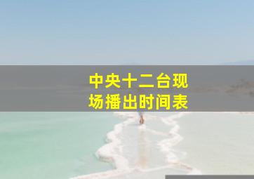 中央十二台现场播出时间表