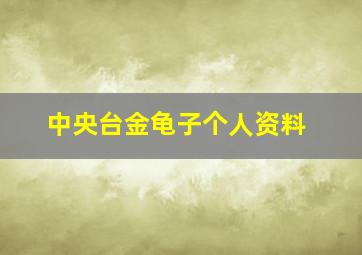 中央台金龟子个人资料