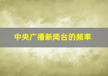 中央广播新闻台的频率