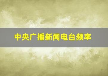 中央广播新闻电台频率