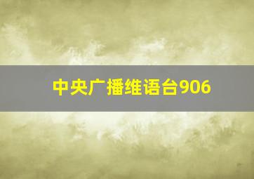 中央广播维语台906