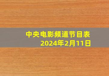 中央电影频道节目表2024年2月11日