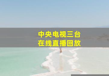 中央电视三台在线直播回放