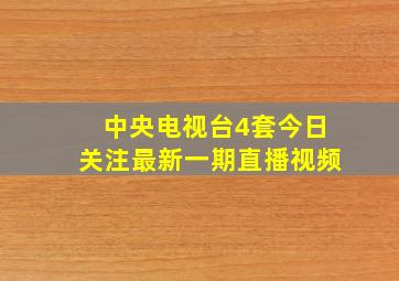 中央电视台4套今日关注最新一期直播视频