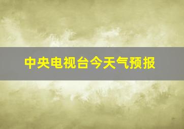 中央电视台今天气预报