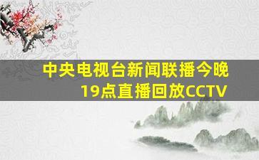 中央电视台新闻联播今晚19点直播回放CCTV