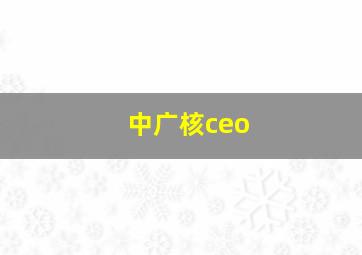 中广核ceo