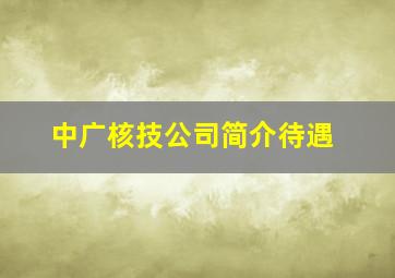 中广核技公司简介待遇