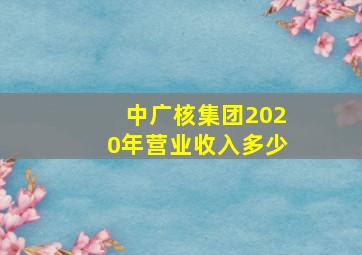 中广核集团2020年营业收入多少